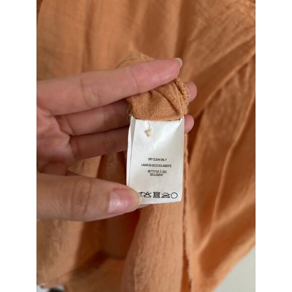 Thread & Supply Top Women's Medium Jane Blouse Button Up Tunic Linen Blend - Picture 8 of 9